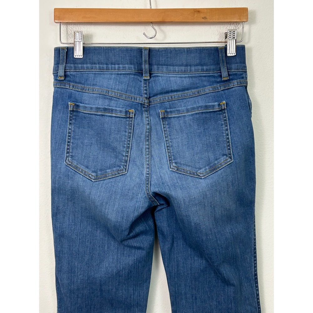 Spanx Womens Petite Small Flare Leg Jeans High Rise Pull On Shaping Blue - Picture 5 of 11